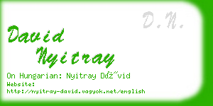 david nyitray business card
